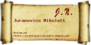 Juranovics Nikolett névjegykártya